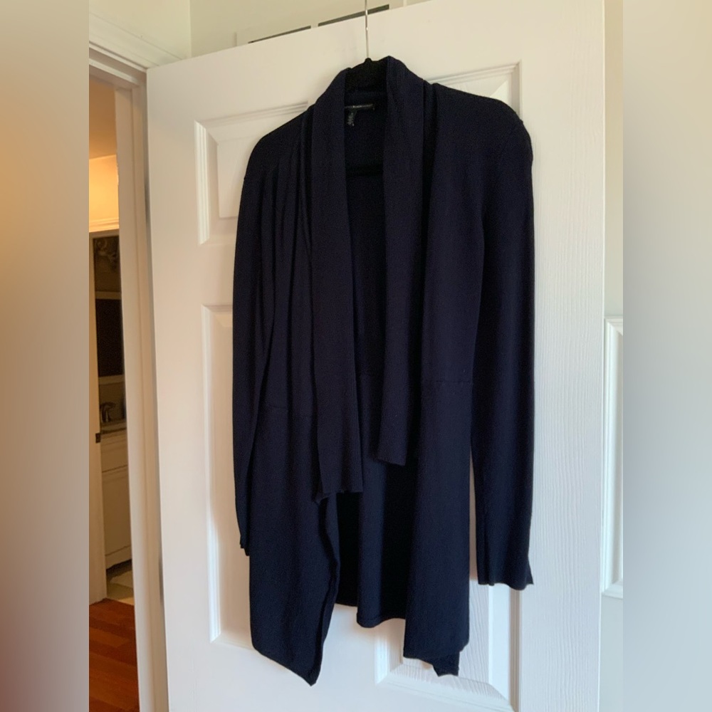 WHBM navy blue long sleeved cardigan (small)